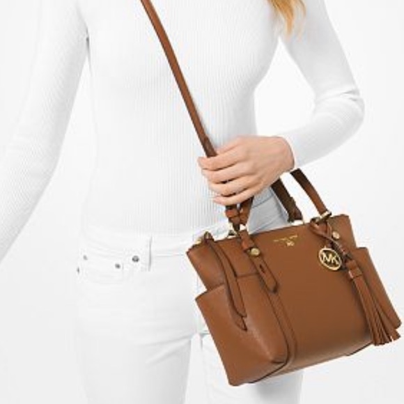 Michael Kors Small Sullivan Nomad Leather Convertible Zip Top Tote Crossbody - Picture 3 of 14